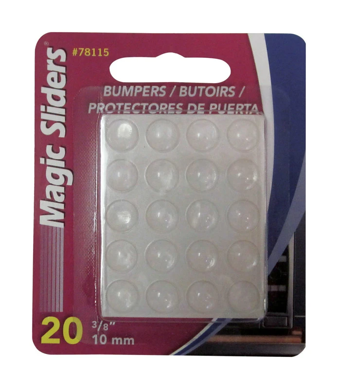 Magic Sliders Vinyl Self Adhesive Bumper Pads Clear Round 3/8 in. W X 3/8 in. L 20 pk