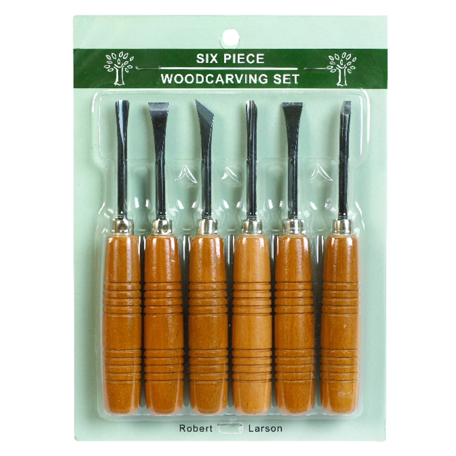 6-piece Wood Carving Tool Set With Chisels, Gouges, Skew And V Tool