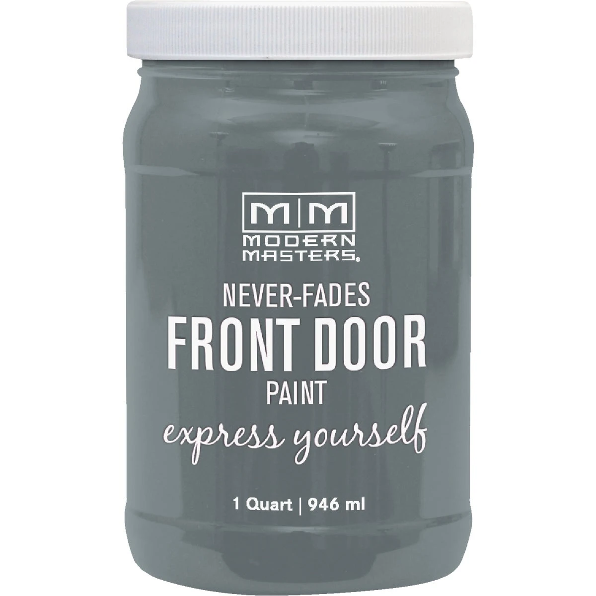 Acrylic Satin Front Door Paint, Mysterious Gray, 1 Quart