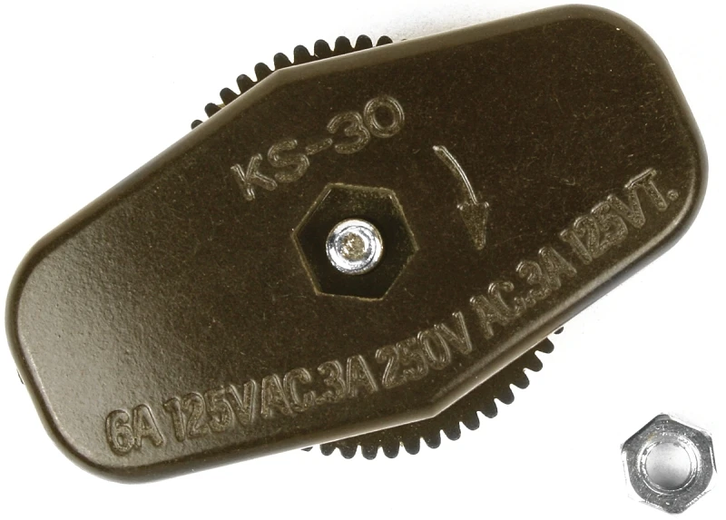 Lamp Cord Feed-through Switch, Brown, Model 60180