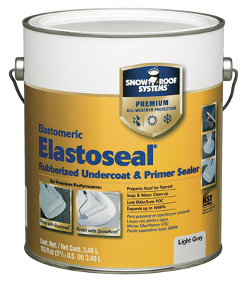 Elasto Roof Seal, 0.9 Gallon - Smooth Gray Acrylic Elastomeric Undercoating Primer
