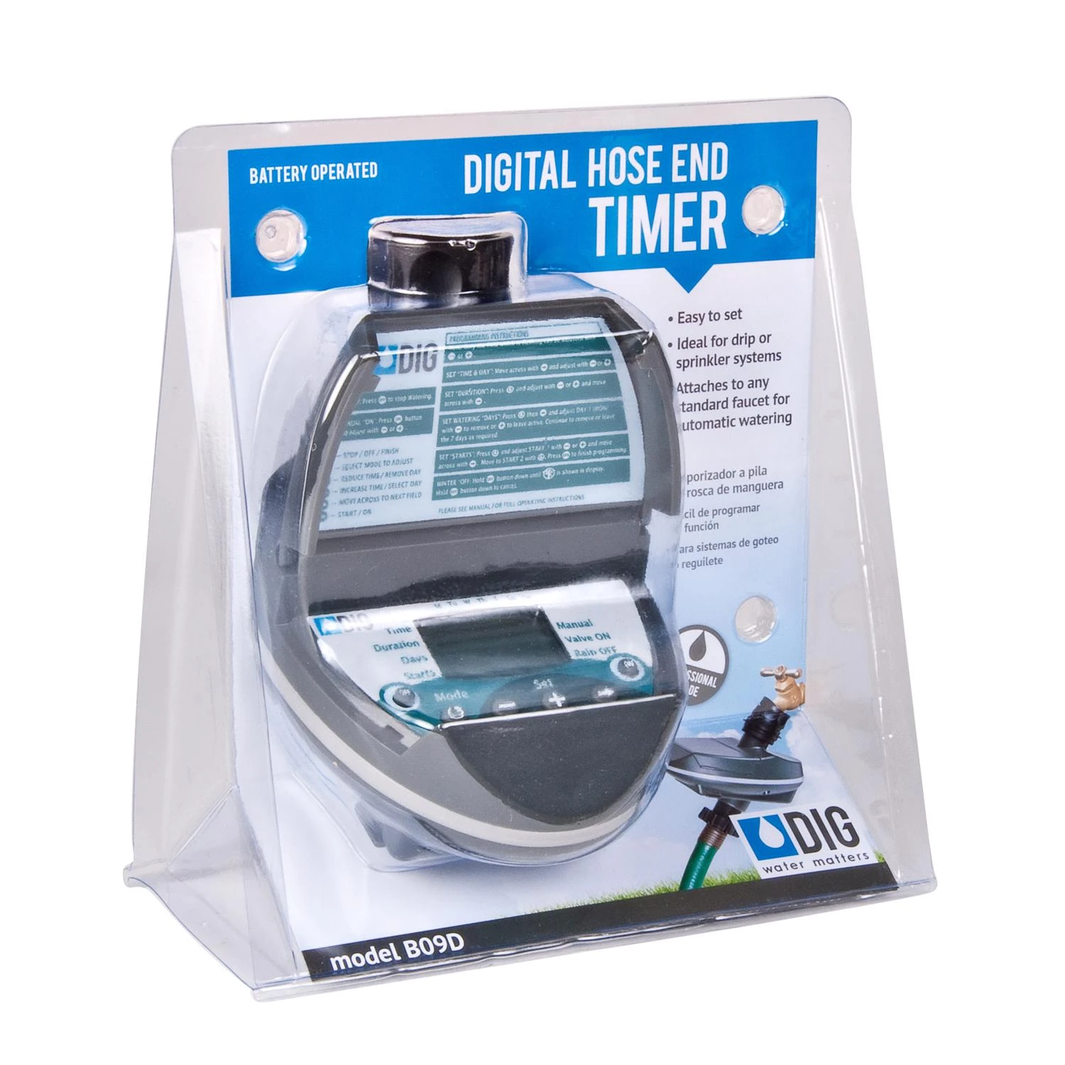 Programmable 1 Zone Digital Water Timer Model Bo9d