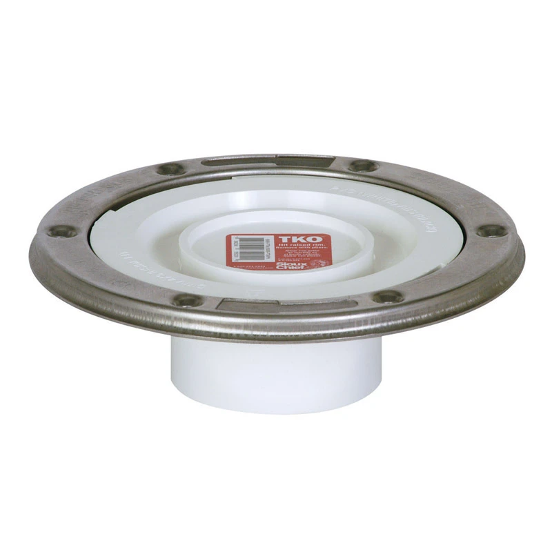 3 Inch Schedule 40 Dwv Pvc Closet Flange With Knockout And Stainless Steel Ring