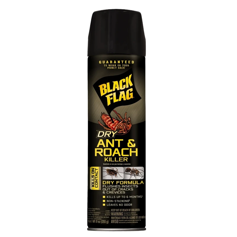 Black Flag 9 Oz. Dry Ant & Roach Killer Aerosol With Extension Tube