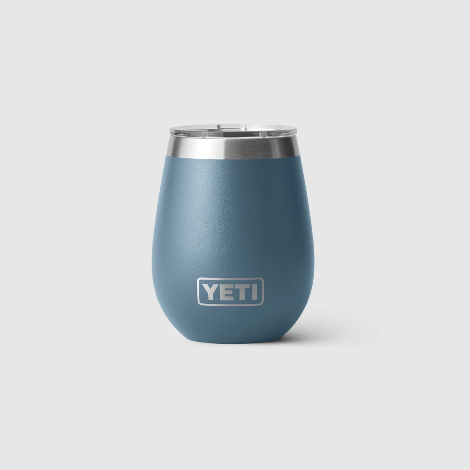 Rambler 10 Oz Nordic Blue Wine Tumbler With Magslider Lid - Bpa Free
