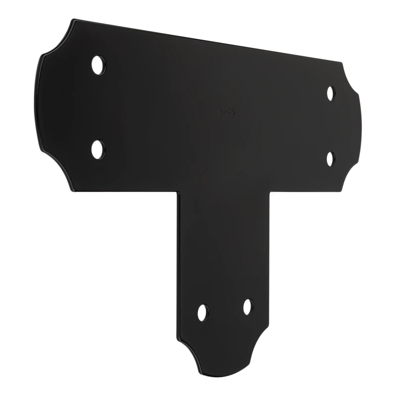 Hartley Collection Decorative T Strap Hinge, Black Finish, 5 Inches by 17 and One Half Inches by 11 and One Quarter Inches