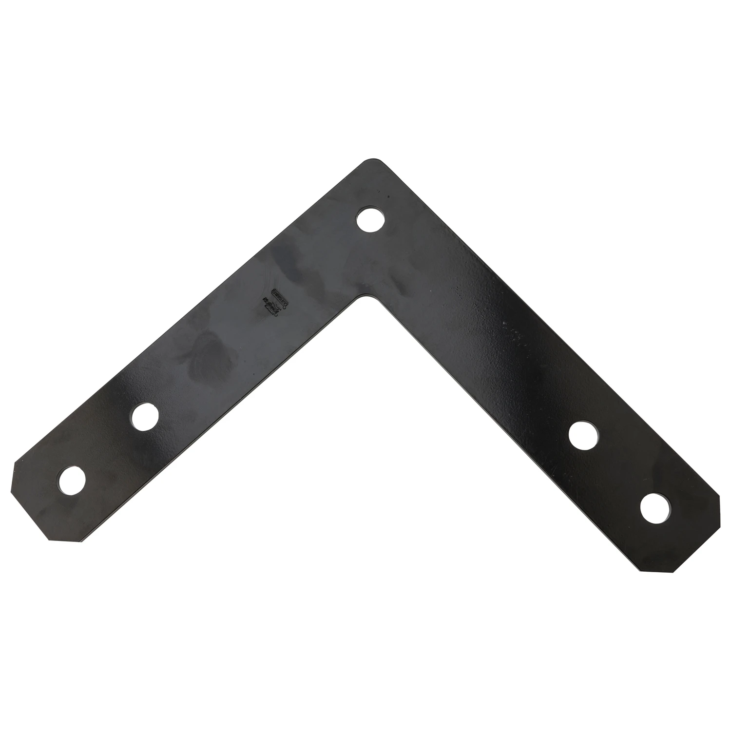12 In. H X 2.5 In. W X 0.188 In. D Black Steel Flat Corner Plate
