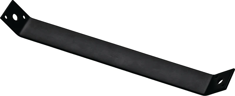 Hardware 13.3 X 1.5 X 1/8 Black Steel Strap Brace - 90 Degree Support