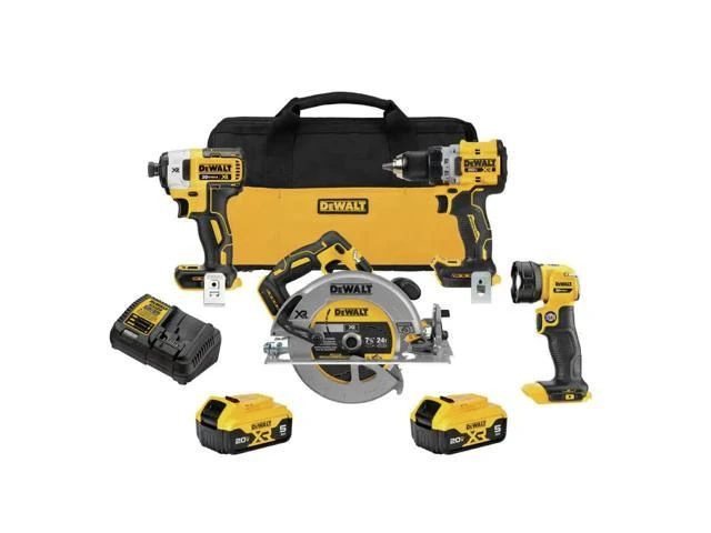 20-volt Max Xr Brushless Cordless 4-tool Combo Kit With (2) Batteries & Charger
