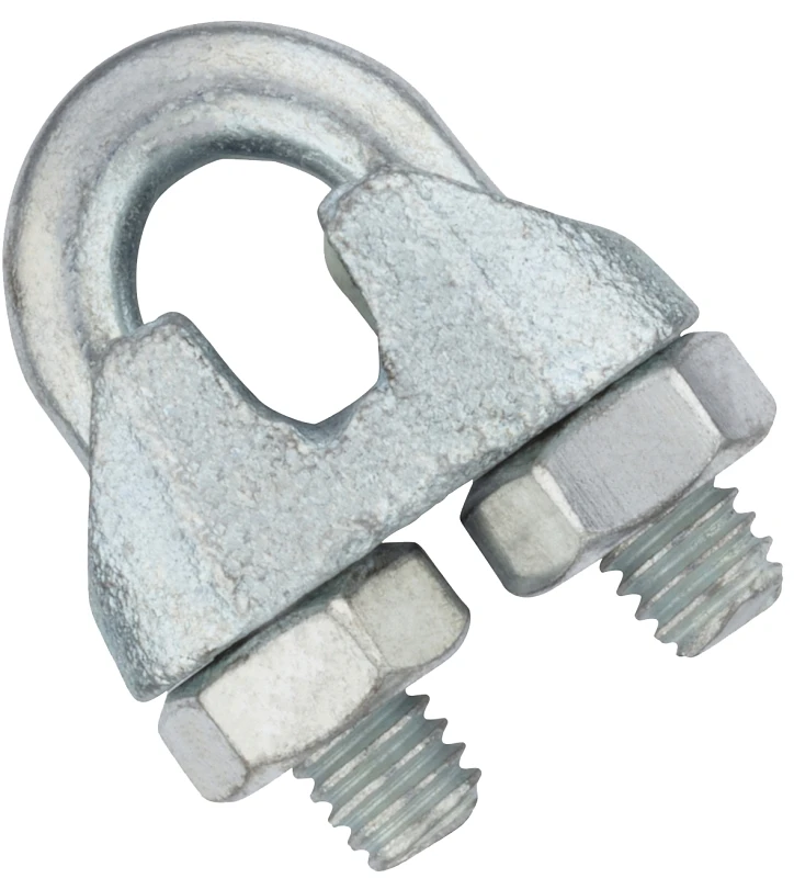 1/4 Inch Wire Cable Clamp - Malleable Iron With Steel U-bolt