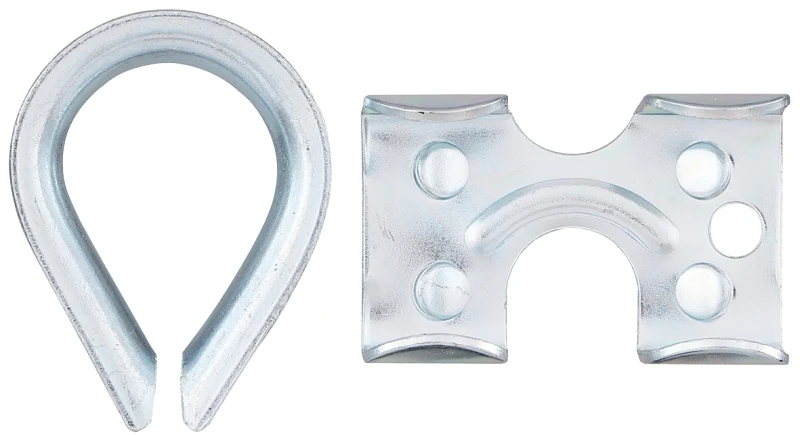 Rope Clamp Kit For 1/4 & 3/8 Inch Ropes - Durable Steel Construction