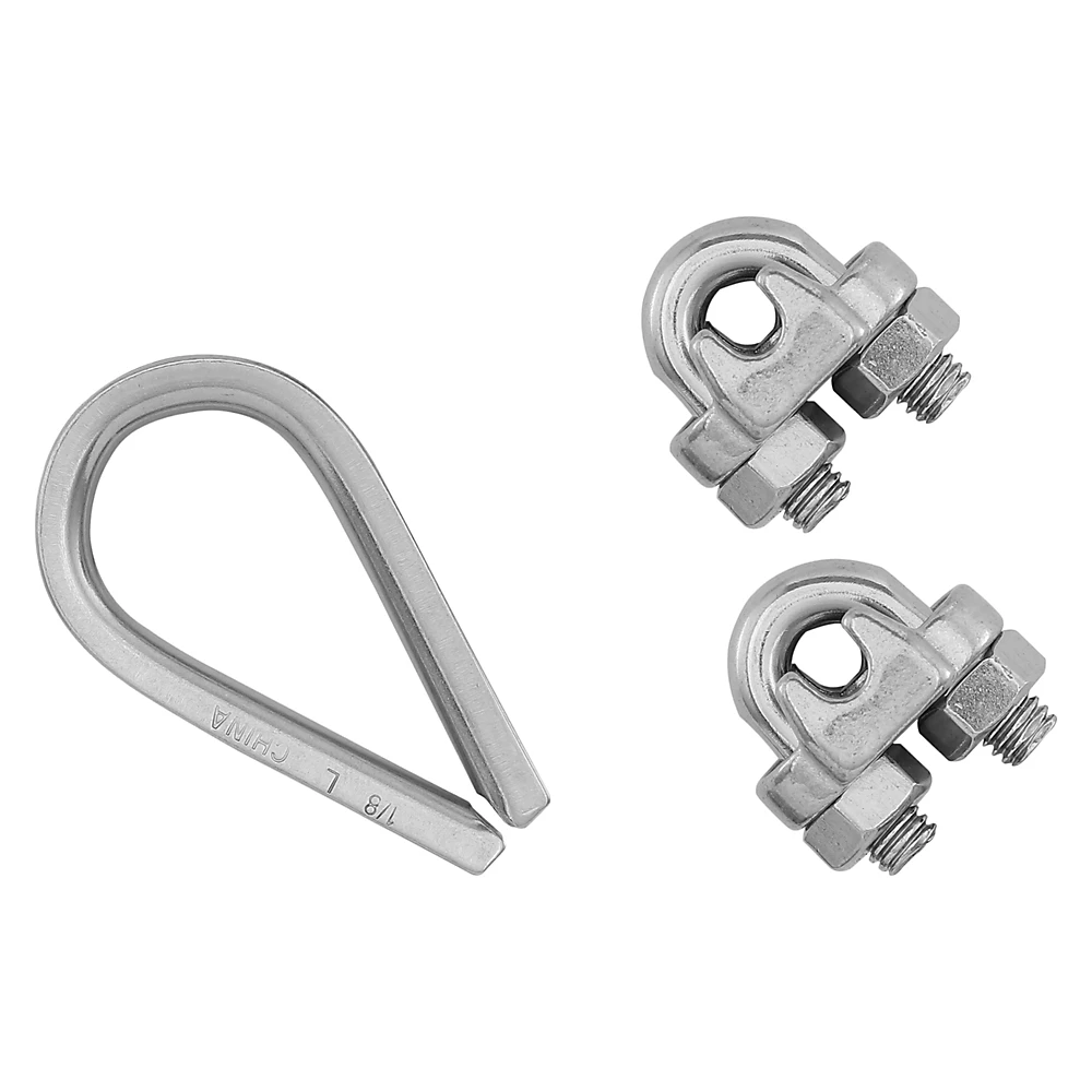 Stainless Steel Cable Clamp Kit, 3/32 X 1/8 In.
