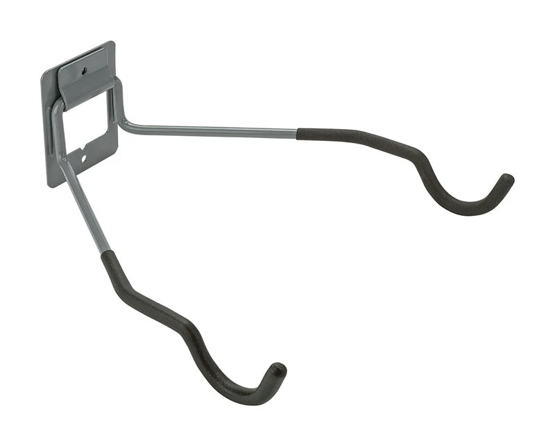 Flip-Up Bike Hanger, Gray Vinyl-Coated Steel