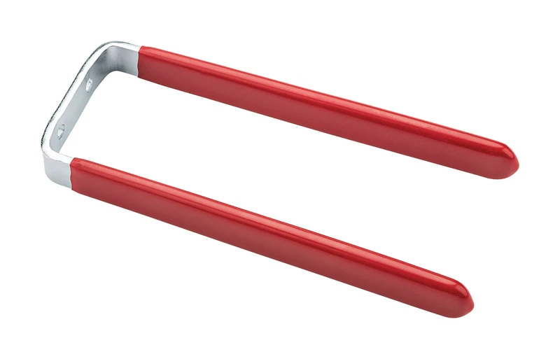Steel Tool Hook, Red Vinyl-Coated, 6 In.