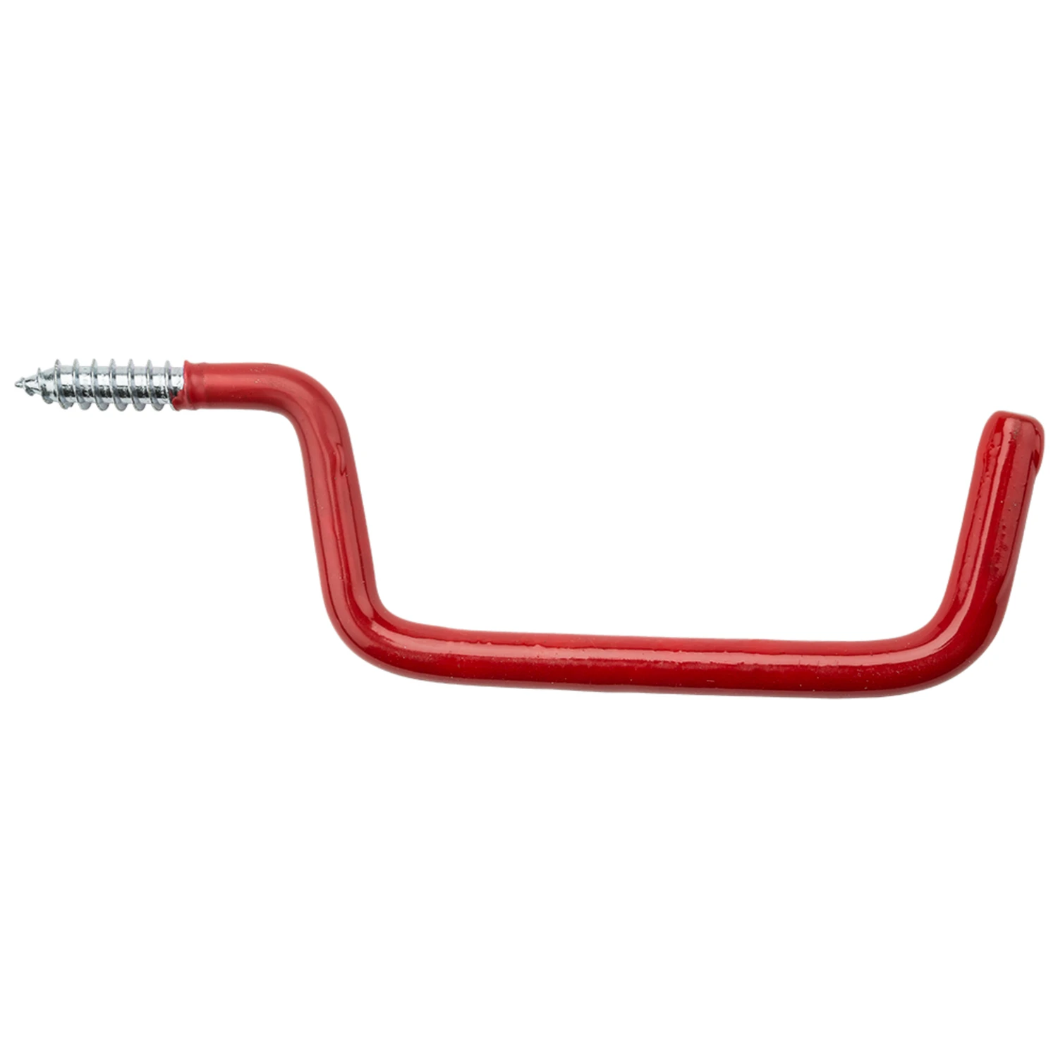 Ladder Hook, Red Vinyl-Coated Steel, 4 In.