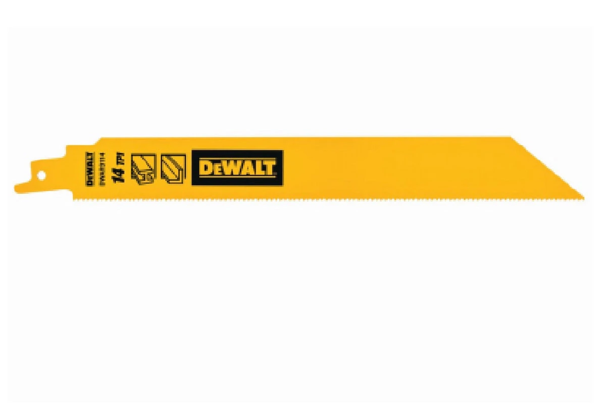 Bi-Metal Reciprocating Saw Blades, Heavy Metal Cutting 14 TPI, 9 In., 5-Pk.