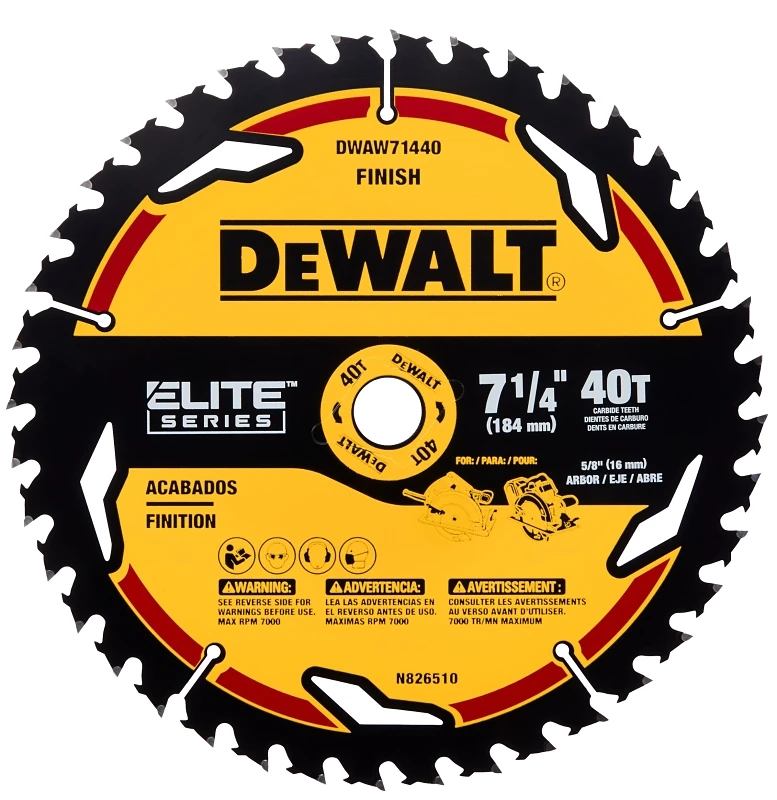 Circular Saw Blade, 40-Tooth x 7-1/4 In.
