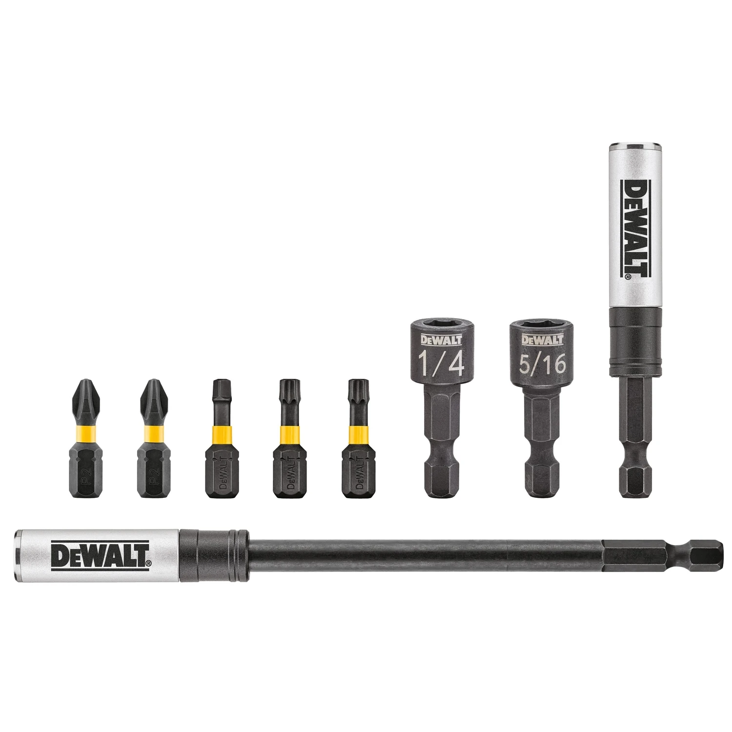 Flextorq Hex 1/4 In. Impact Driver Bit Set With 9 Pieces