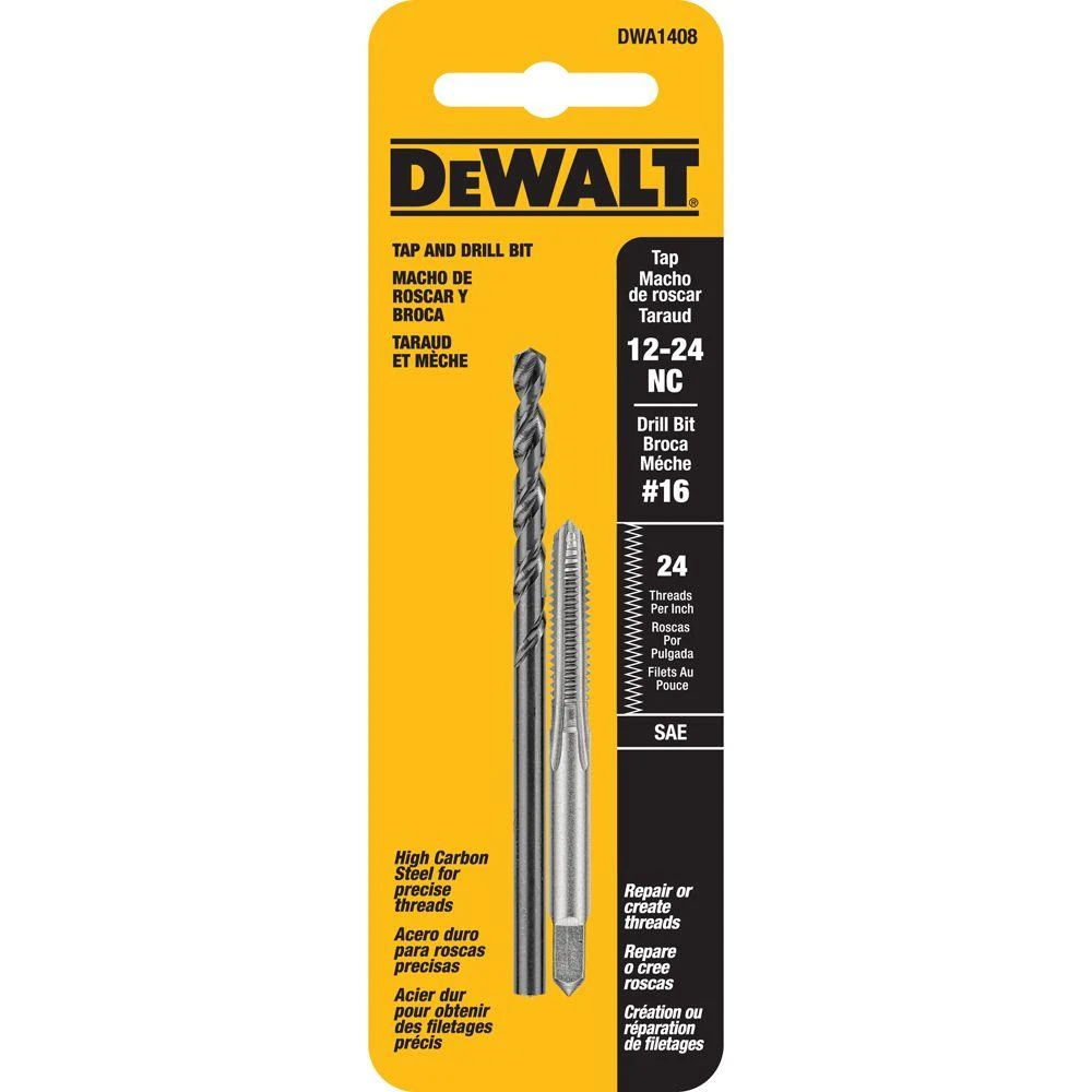 12-24 National Coarse Thread Tap Set with Number 16 Drill Bit