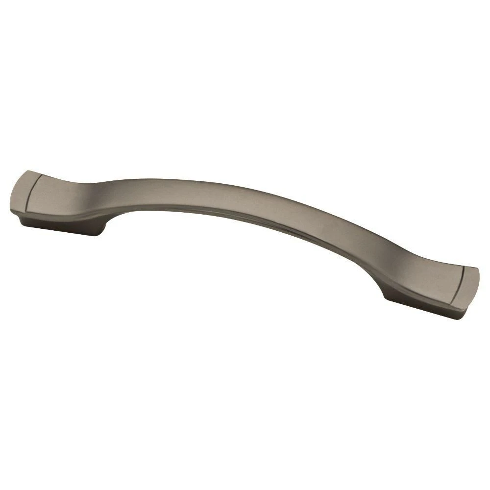 Step Edge Cabinet Pull in Heirloom Silver Finish, Dual Mount, Fits 3 or 3 and 3 Quarter Inch Centers