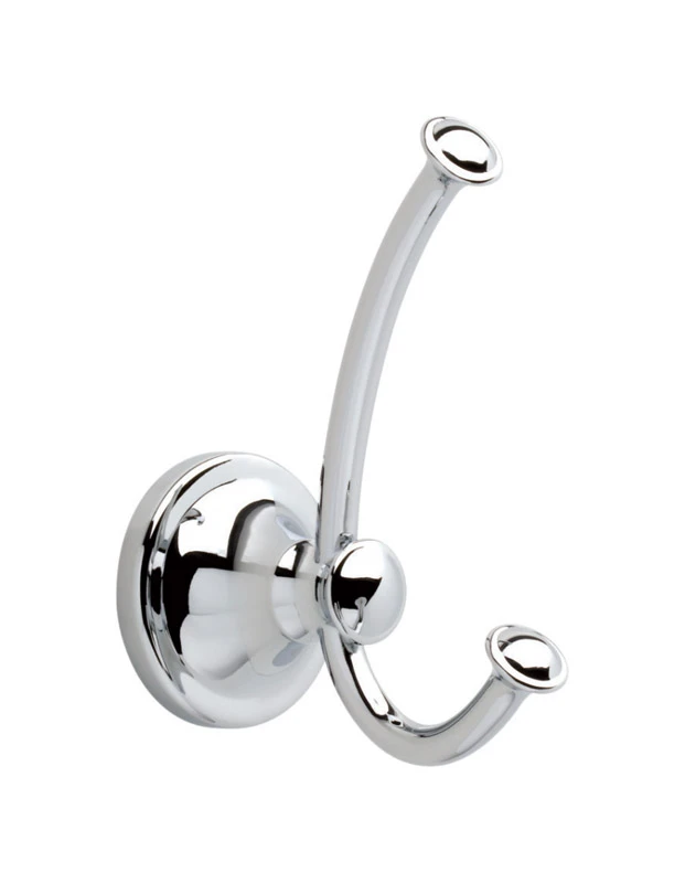 Silverton Collection Double Robe Hook in Polished Chrome Finish