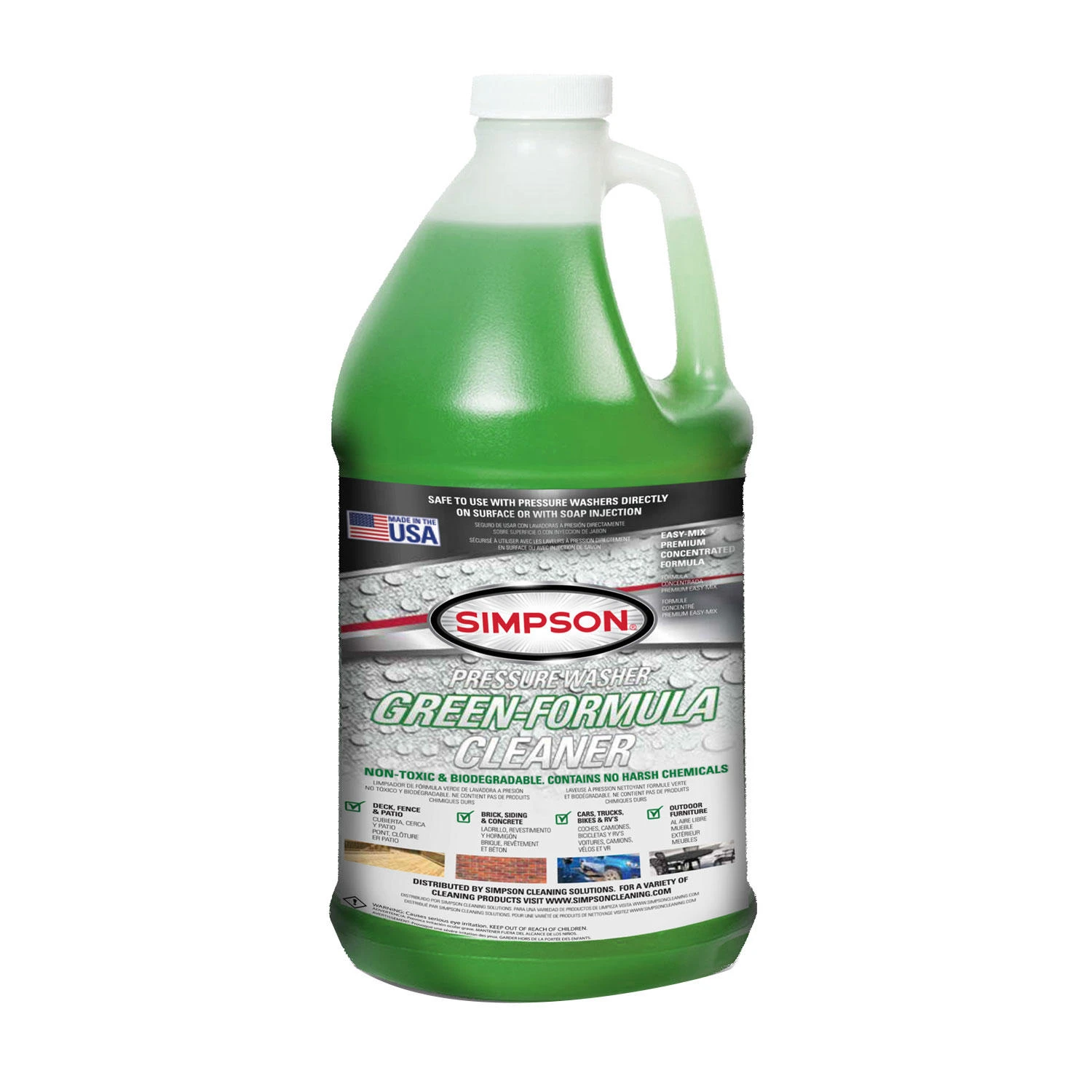 Natural Green Pressure Washer Cleaner, 1 Gallon - Heavy Duty Non-toxic Formula