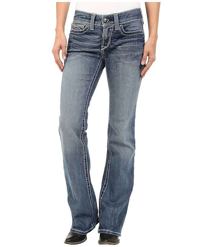 Women's R.e.a.l. Riding Mid Rise Boot Cut Jeans, Rainstorm, Size 26 Regular