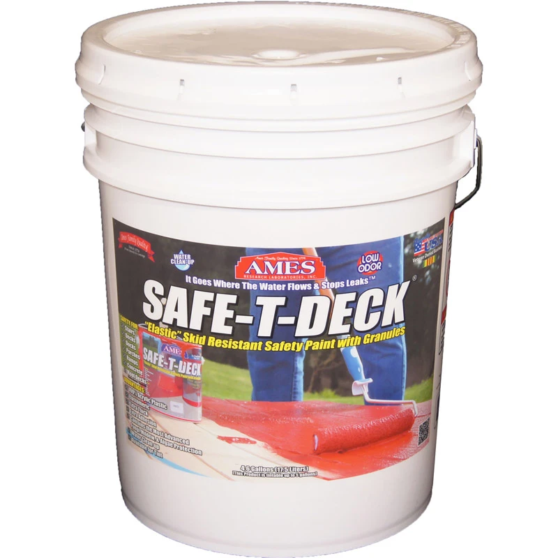 Safe-T-Deck Skid-Resistant Paint, Tintable White, 5 Gallon Pail