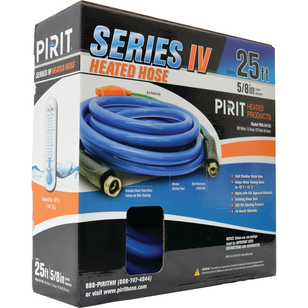 Heated Garden Hose, 25 Feet Length, Durable and Weather Resistant