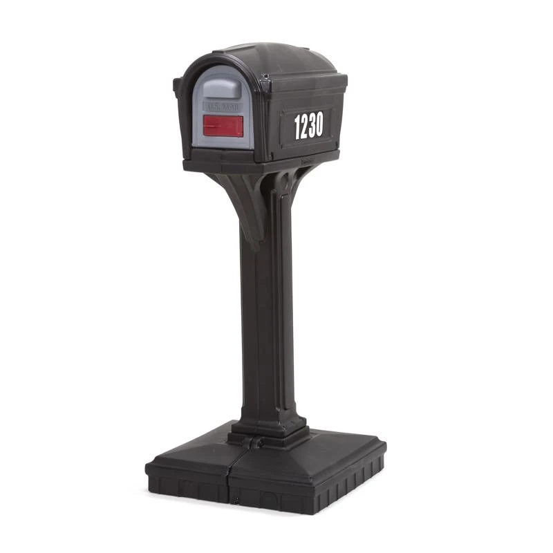 Dig-free Easy Up Classic Mailbox And Post, Black, 21 X 21 X 50 Inches