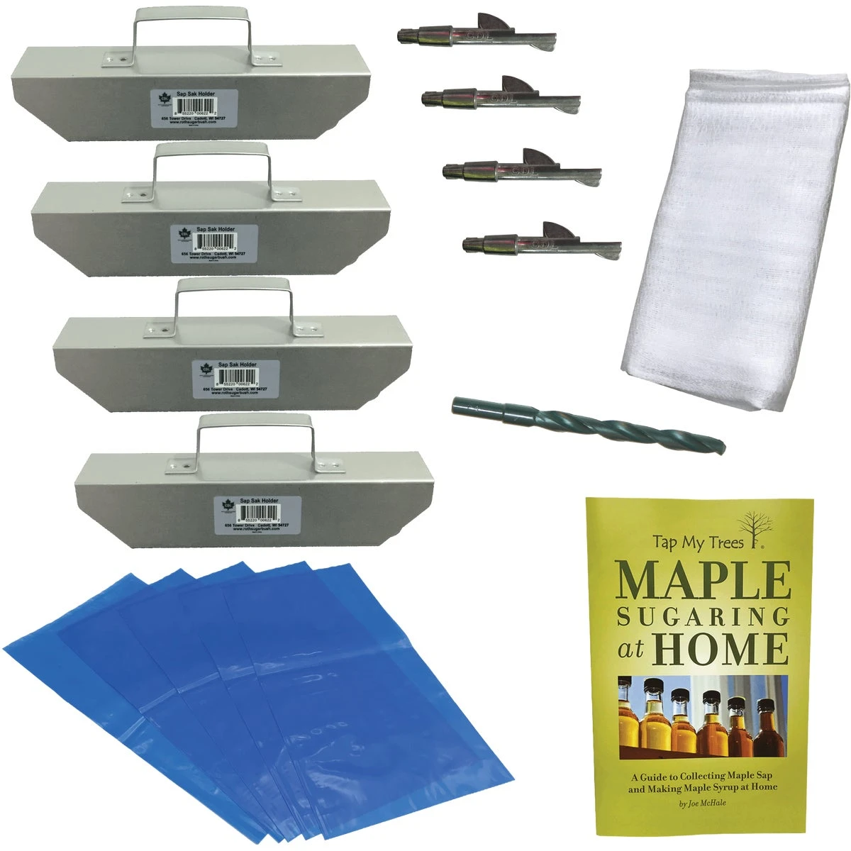 4 Tap Beginners Sap Bag Holder Kit
