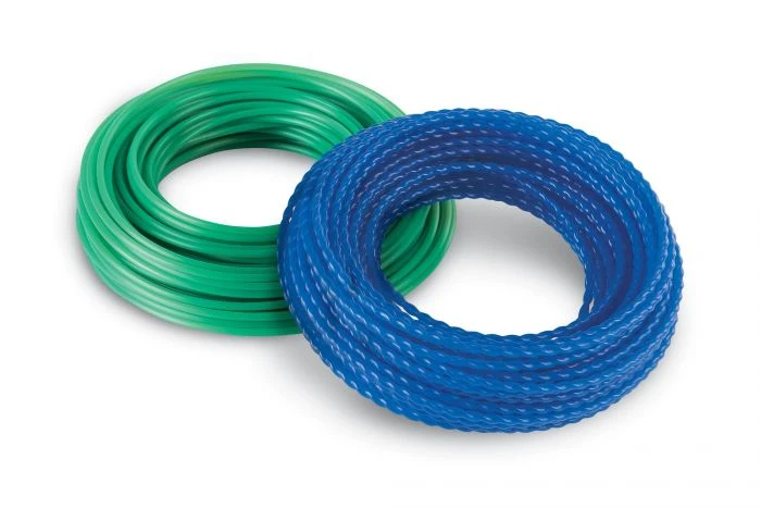 Green String Grass Trimmer Cord Coil, 0.155 Inch Diameter, 100 Feet Length
