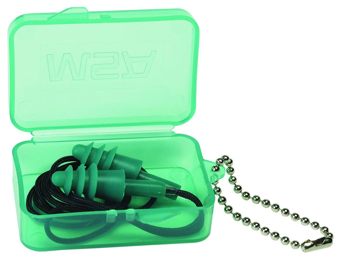 Corded Rubber Ear Plugs With 23db Noise Reduction Rating And Storage Case