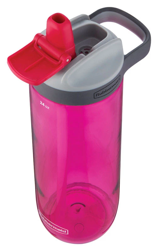 24 Oz Pink Bpa Free Leak-proof Water Bottle With Carry Handle