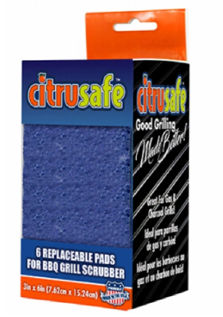 Citrusafe Grill Brush Replacement Head 6 pad 6 in. H X 3 in. L 1 pk