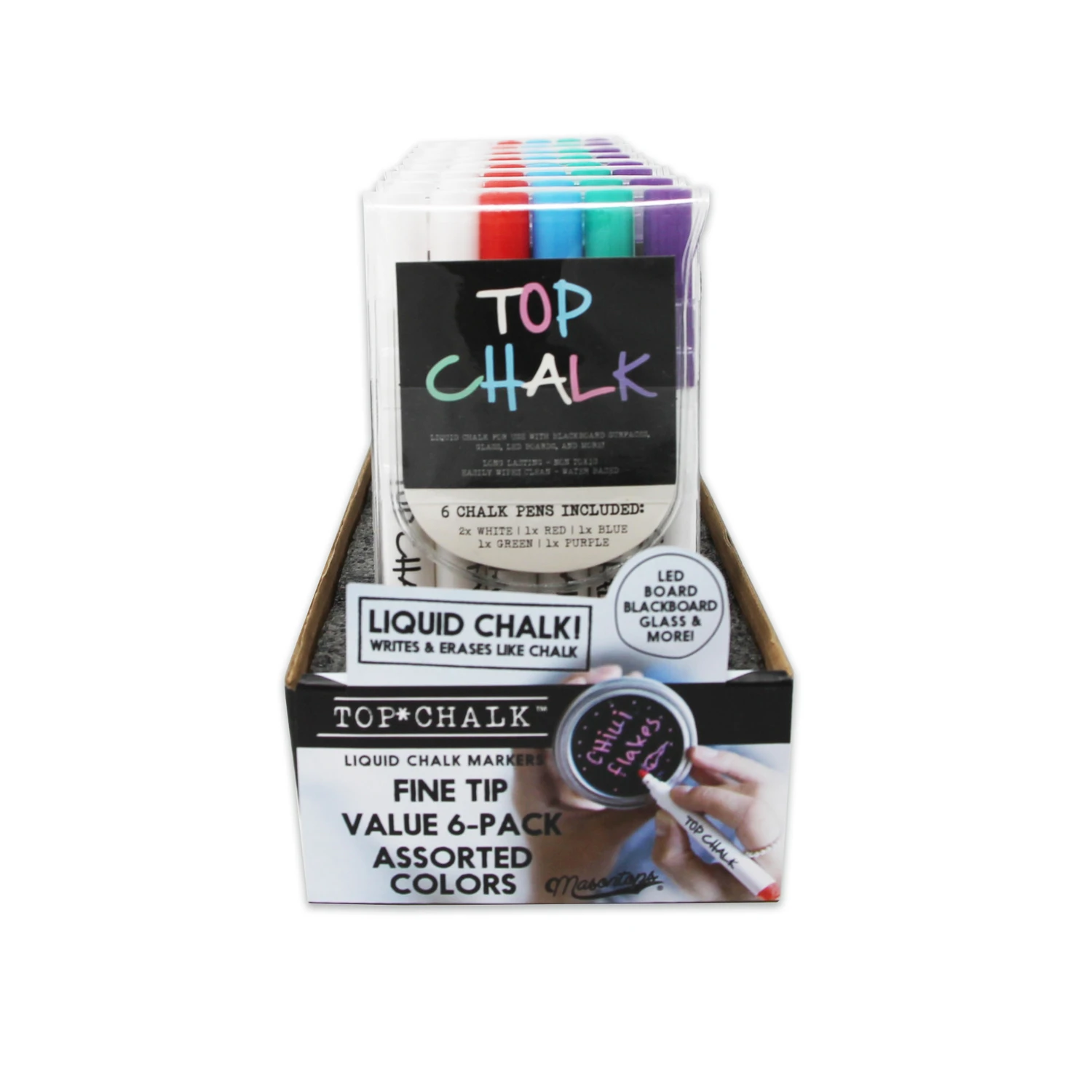 Top Chalk Liquid Chalk Markers, 6-Pk.