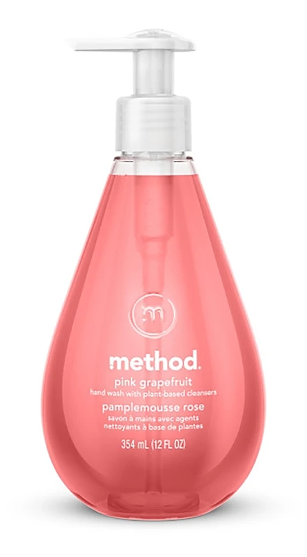 Pink Grapefruit Scented Gel Hand Wash, 12 Ounce Bottle