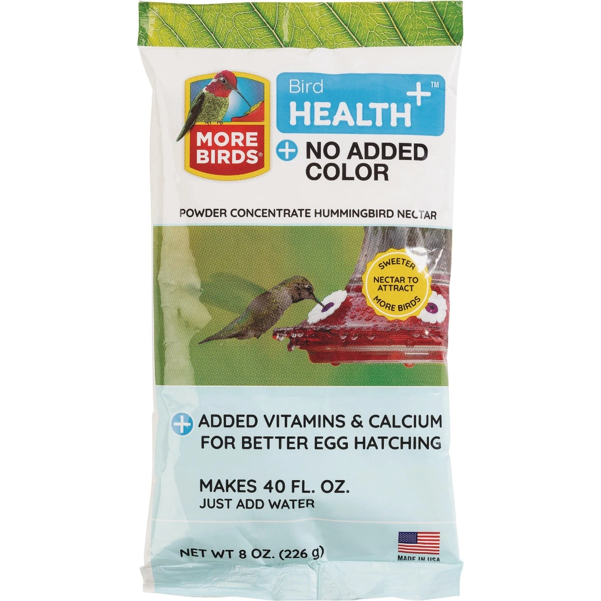 More Birds Bird Health+ 8 Oz. Powder Concentrate Clear Hummingbird Nectar