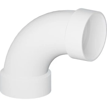 PVC Pipe Sewer And Drain 90-Degree Long Turn Elbow, 4 In.