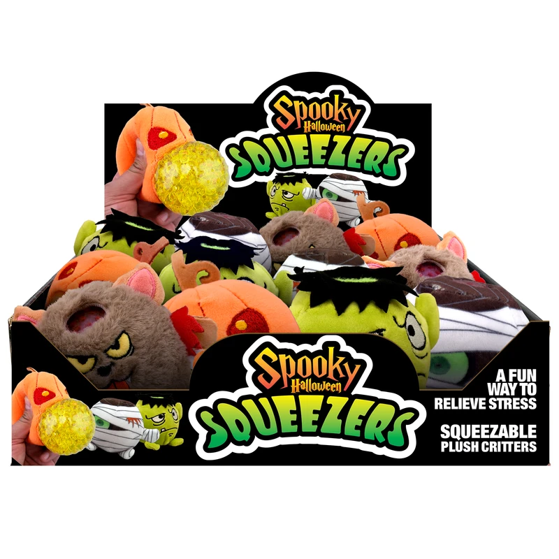 Halloween Spooky Plush Squeeze Balls, Assorted