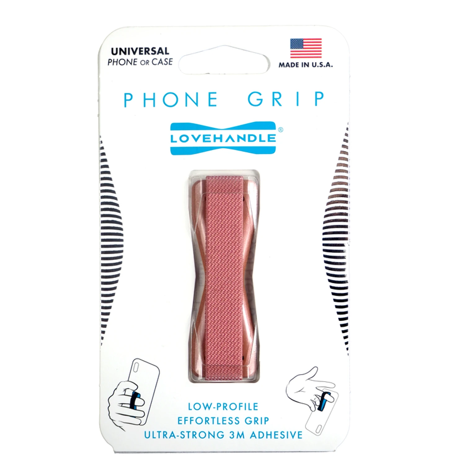 Phone Grip in Solid Mauve Color with Soft Elastic Material for Comfortable Hold