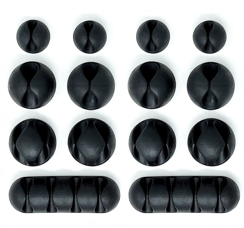 Wrap-It Cable Clips 1 in. L Black Silicone Cable Clip