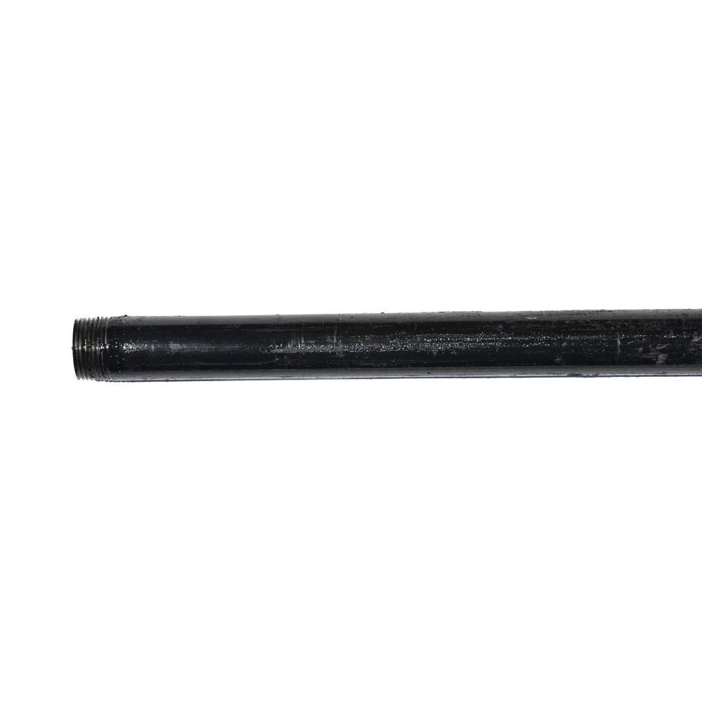 2-inch X 10-foot Black Steel Pipe, Threaded, Import, Model Gs210btbe