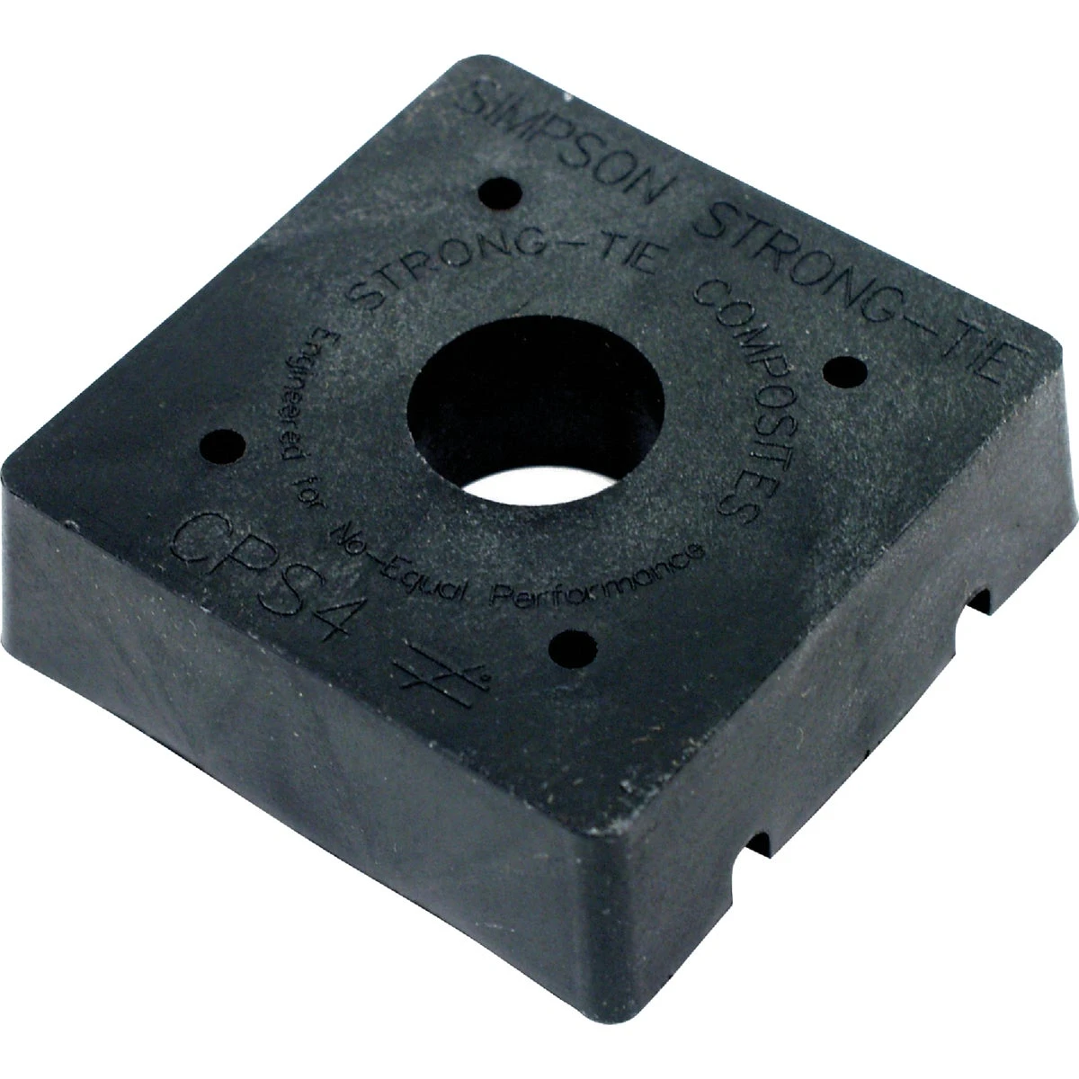 4 In. X 4 In. Black Composite Standoff Post Base Cps4-r