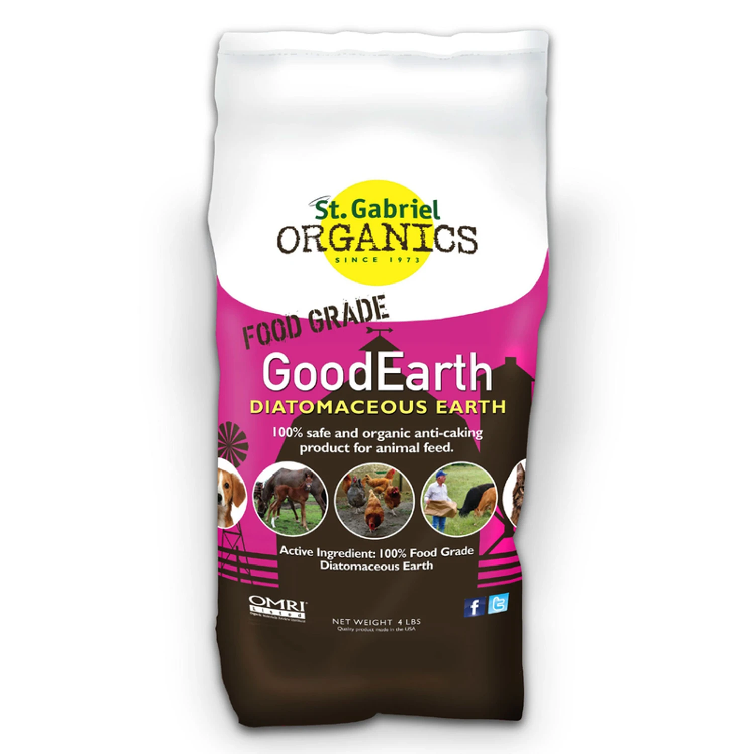 Goodearth Diatomaceous Earth For All Animals, 4 Lb Bag
