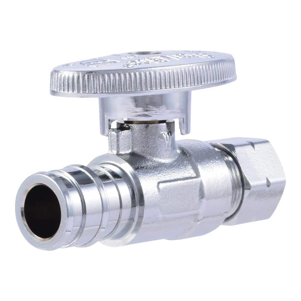 PEXA Compression Straight Stop Valve, 1/2 PEXA Expansion x 3/8 In. O.D