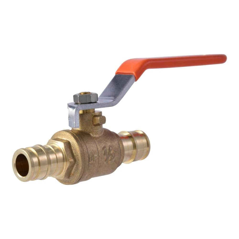 Expansion Ball Valve, Brass, 1/2 PEXA x 1/2 In.