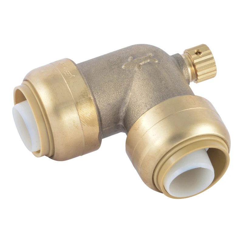 3/4 In X 3/4 In. 90 Degree Push-to-connect Brass Elbow With Drain