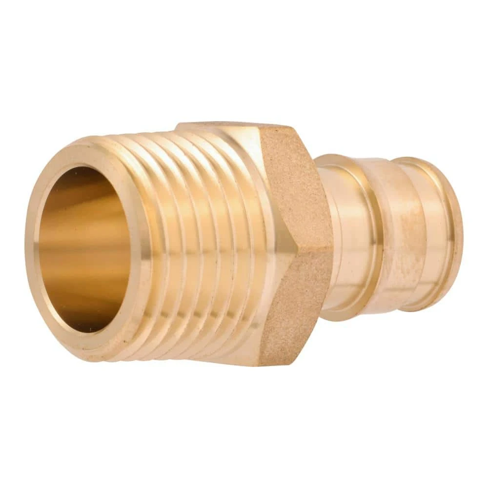 Expansion Adapter Fitting, Brass, 1/2 PEXA x 1/2 In. MNPT
