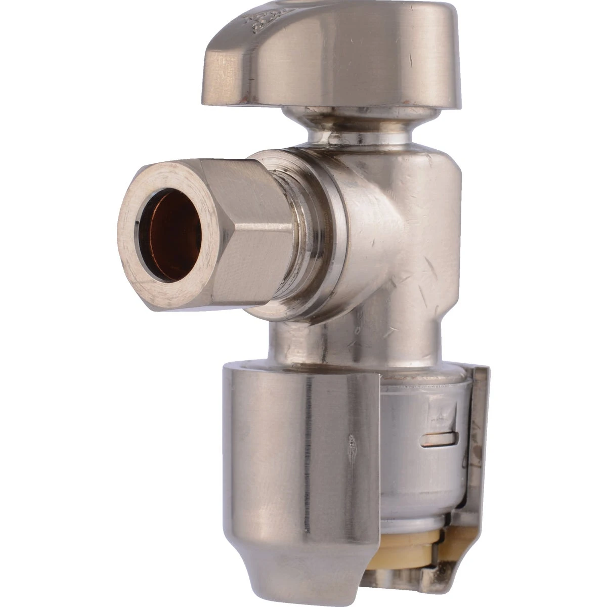 1/2 In. Push-to-connect X 3/8 In. Od Compression Brass Angle Valve